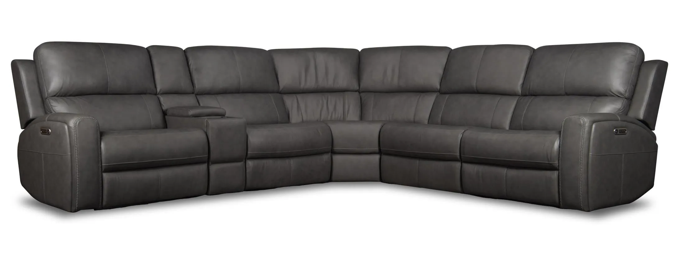 Lorain 6-Piece Power Leather Sectional