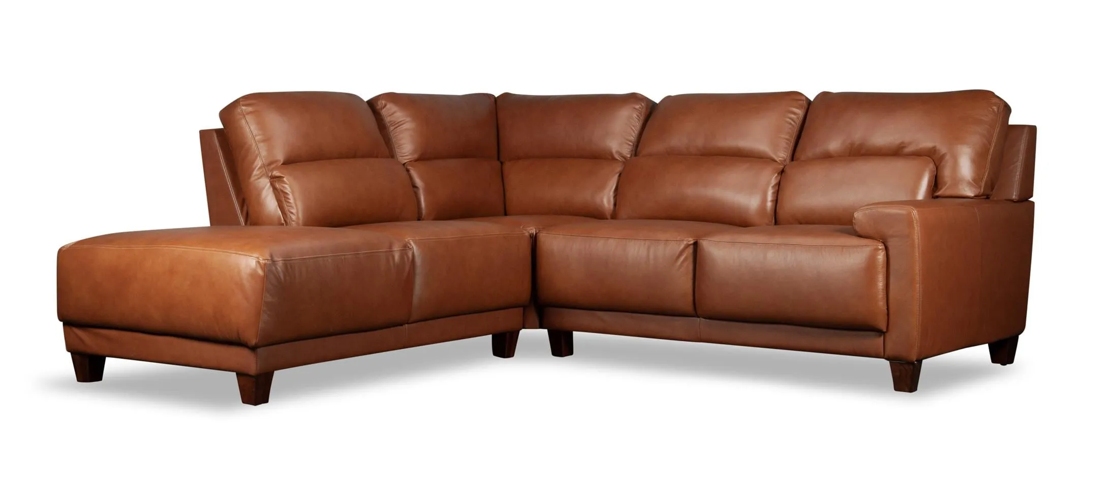 Draper 3-Piece Leather Sofa Chaise