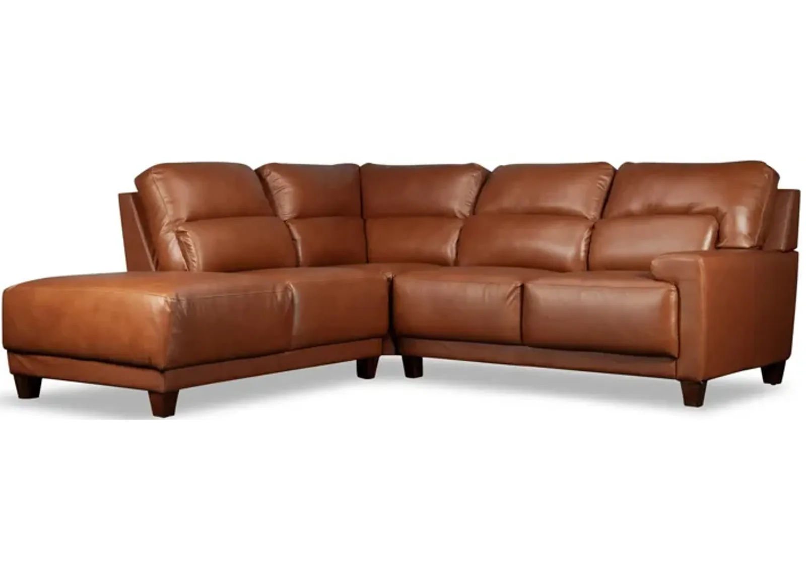 Draper 3-Piece Leather Sofa Chaise