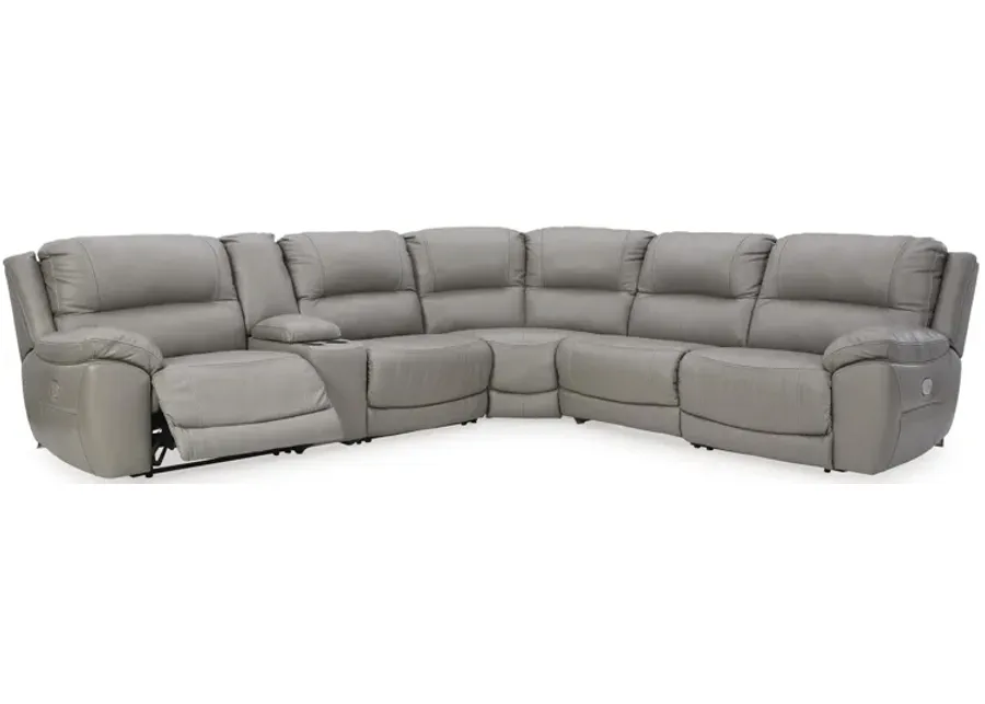 Dunleith 5-Pc Leather Reclining Sectional