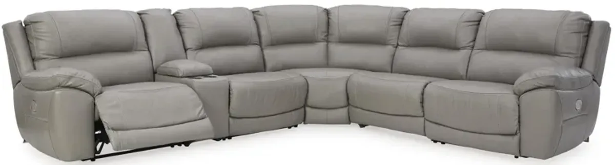 Dunleith 5-Pc Leather Reclining Sectional