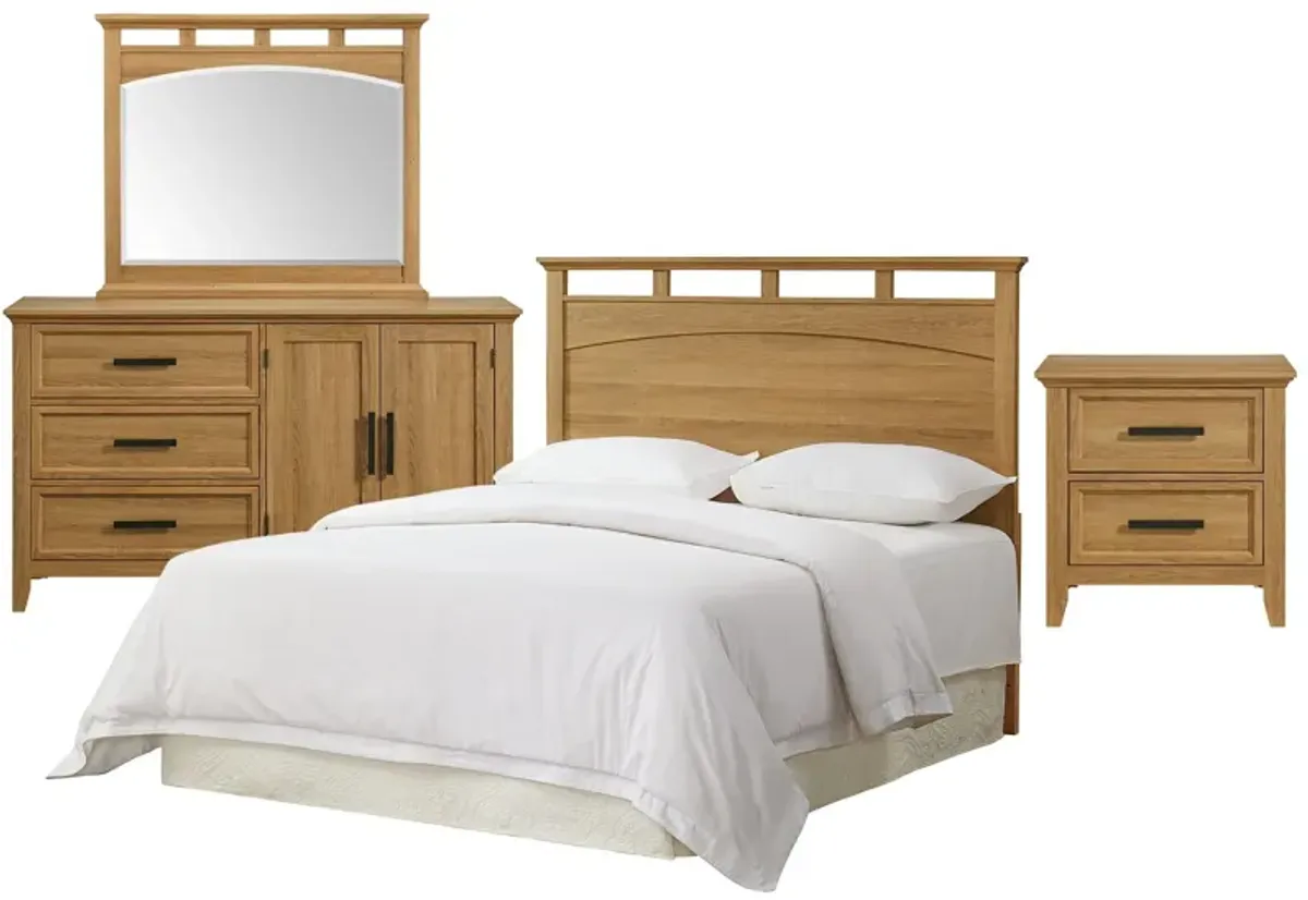 Mac Queen Headboard, Frame, Dresser, Mirror And Nightstand Package