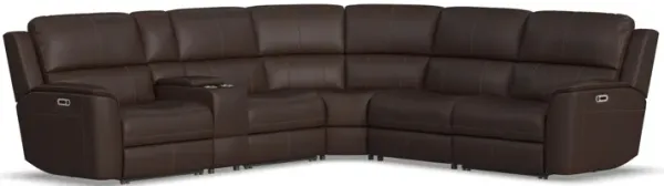 Keanu 6-Pc Zero Gravity Leather Power Reclining Sectional By Flexsteel