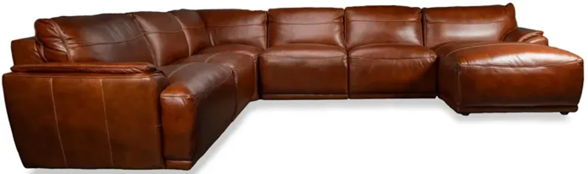 Colton 6-Pc Leather Sectional