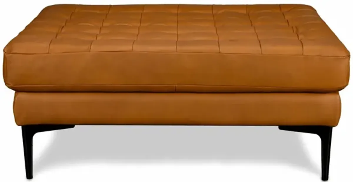 Conner Leather Cocktail Ottoman