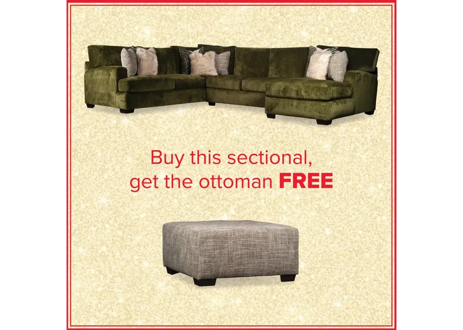 Bella 3-Piece Sectional And Free Ottoman