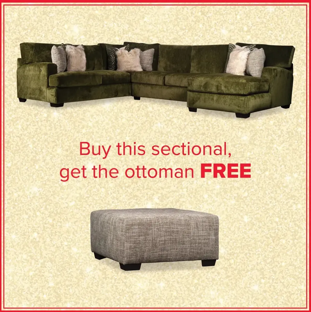 Bella 3-Piece Sectional And Free Ottoman