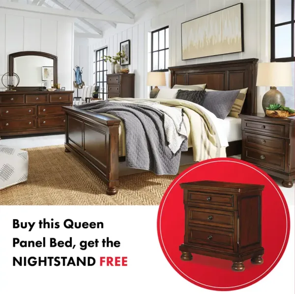 Porter Queen Panel Bed With Free Nightstand!