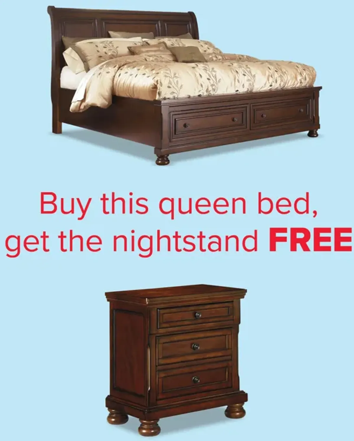 Porter Queen Storage Bed And Free Nightstand