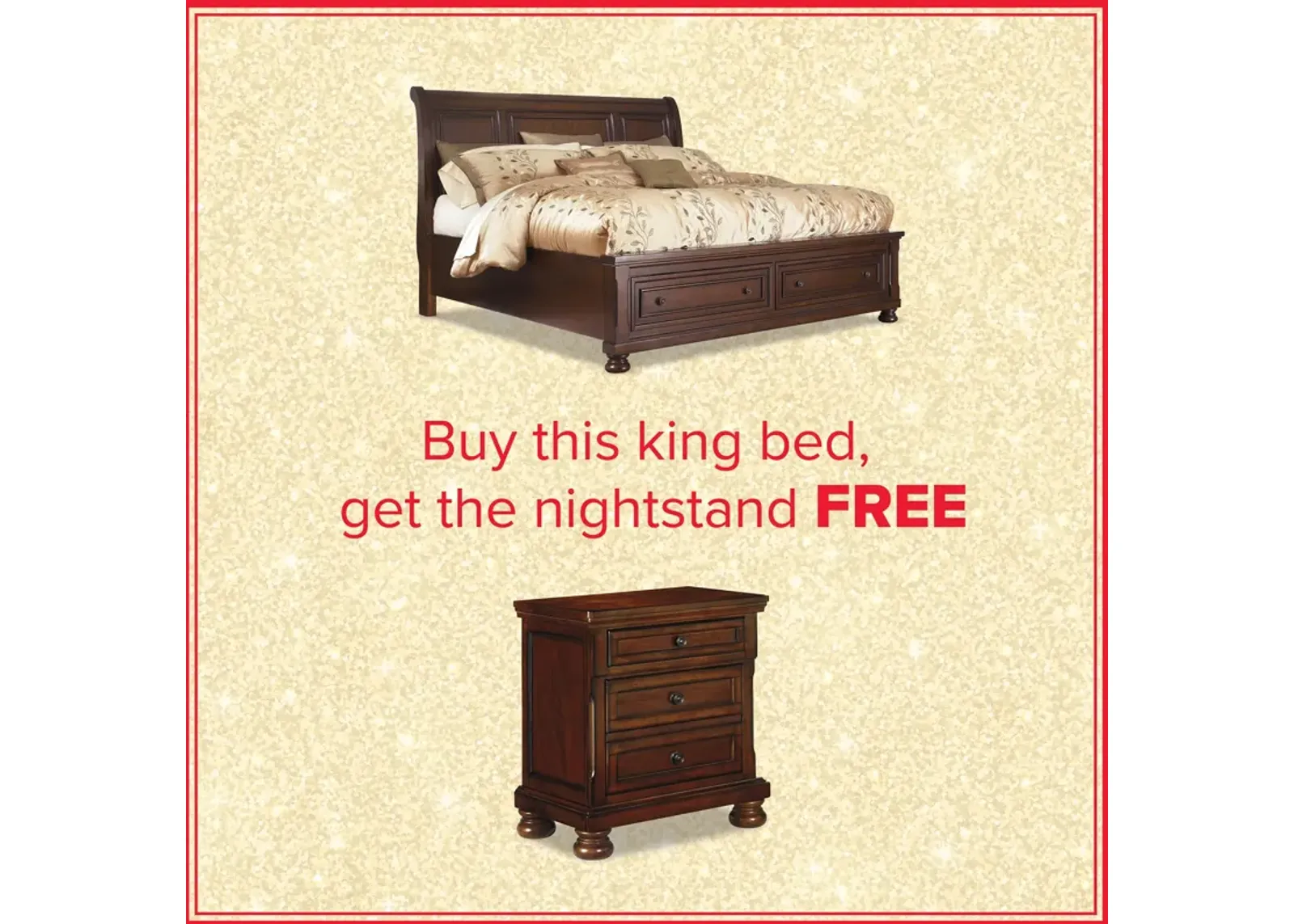 Porter King Storage Bed And Free Nightstand