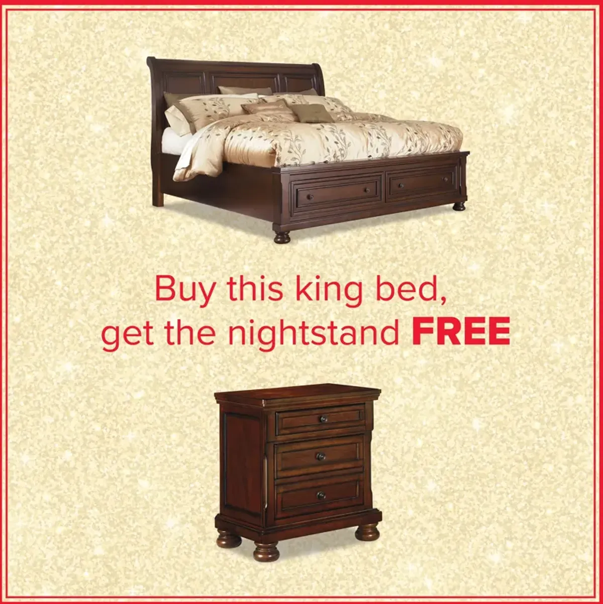 Porter King Storage Bed And Free Nightstand