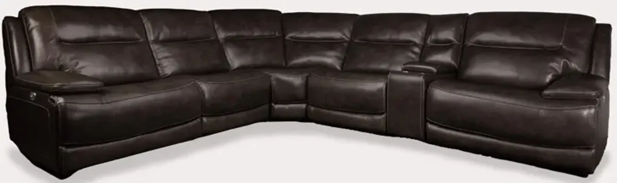 Terry 6-Piece Power Leather Sectional