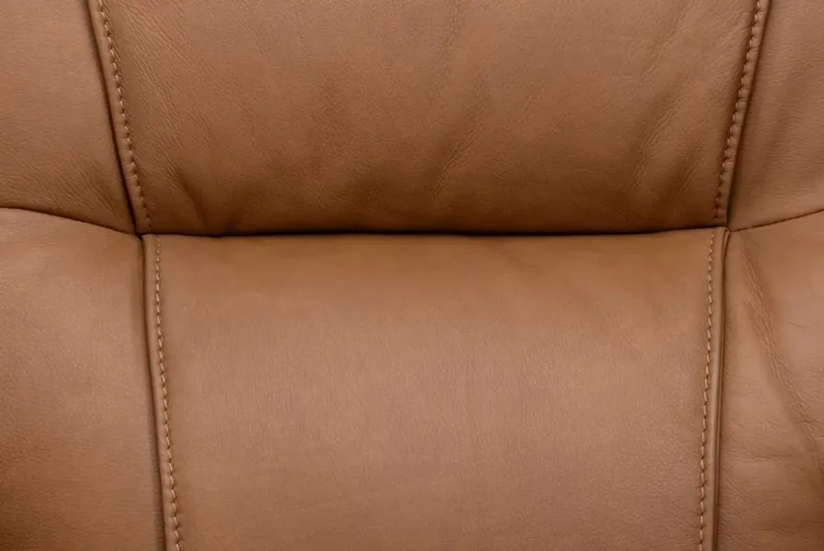 Quinn Leather Power Swivel Recliner