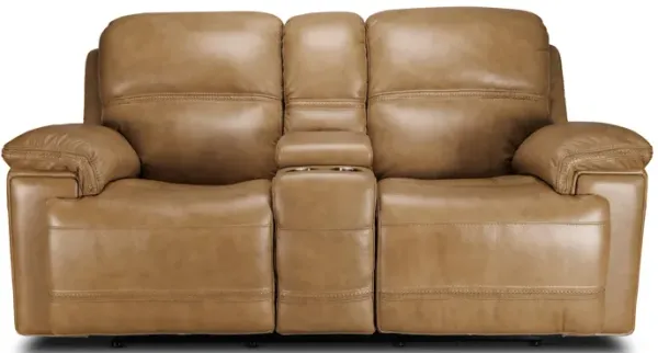 Montant Leather Match Power Reclining Loveseat By Flexsteel