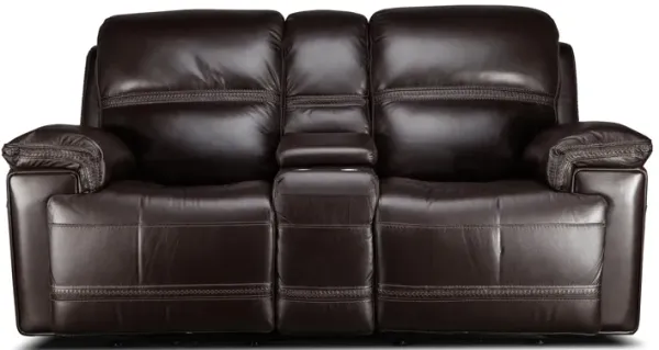 Montana Leather Power Reclining Loveseat By Flexsteel