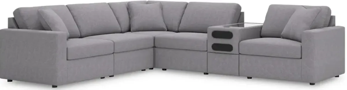 Modmax 6-Piece Modular Sectional With Audio Console