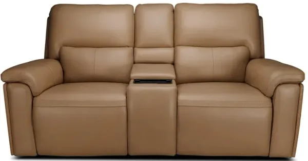 Echo Leather Power Reclining Loveseat