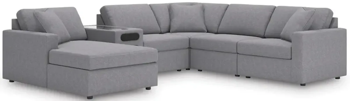 Modmax 6-Piece Modular Sectional With Audio Console