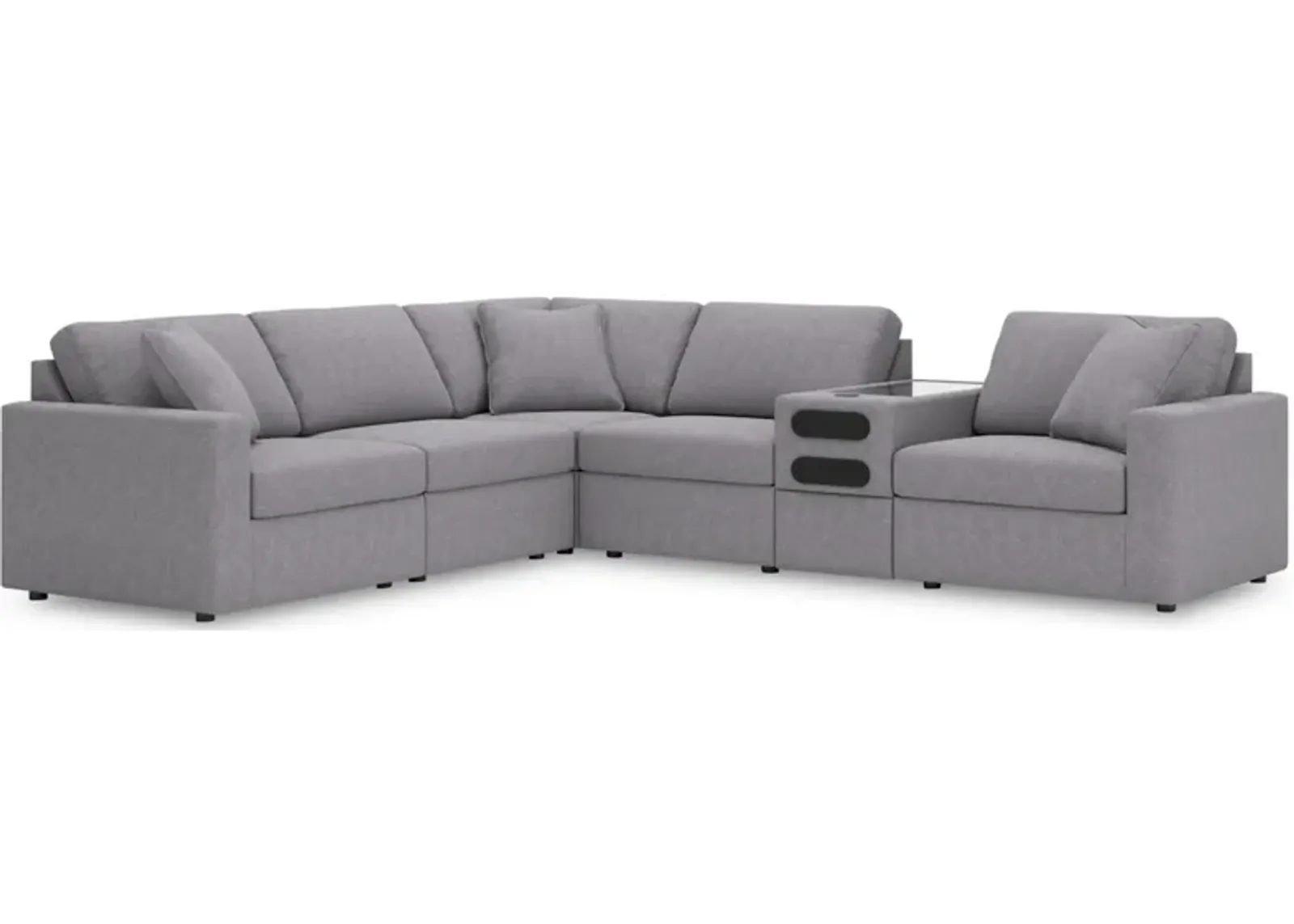 Modmax 6-Piece Modular Sectional With Audio Console