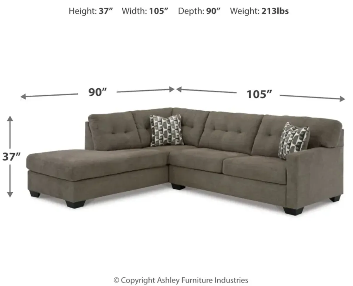 Mahoney 2-Pc Sectional With Chaise Left Arm Facing