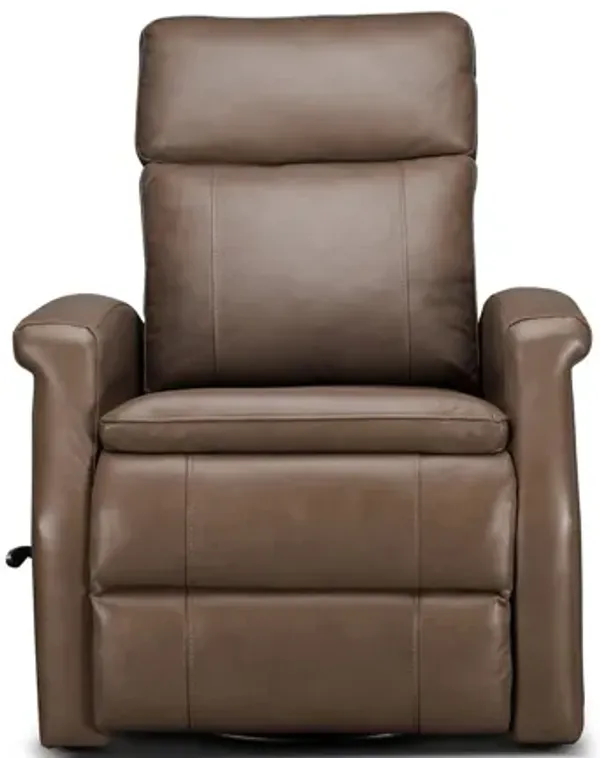 Latte Leather Swivel Glider Recliner