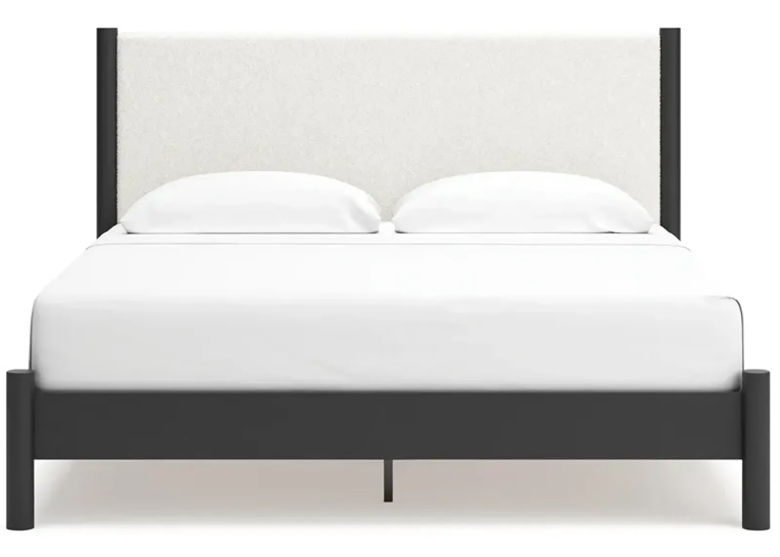 King Upholstered Panel Bed