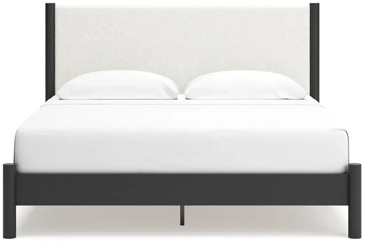 King Upholstered Panel Bed