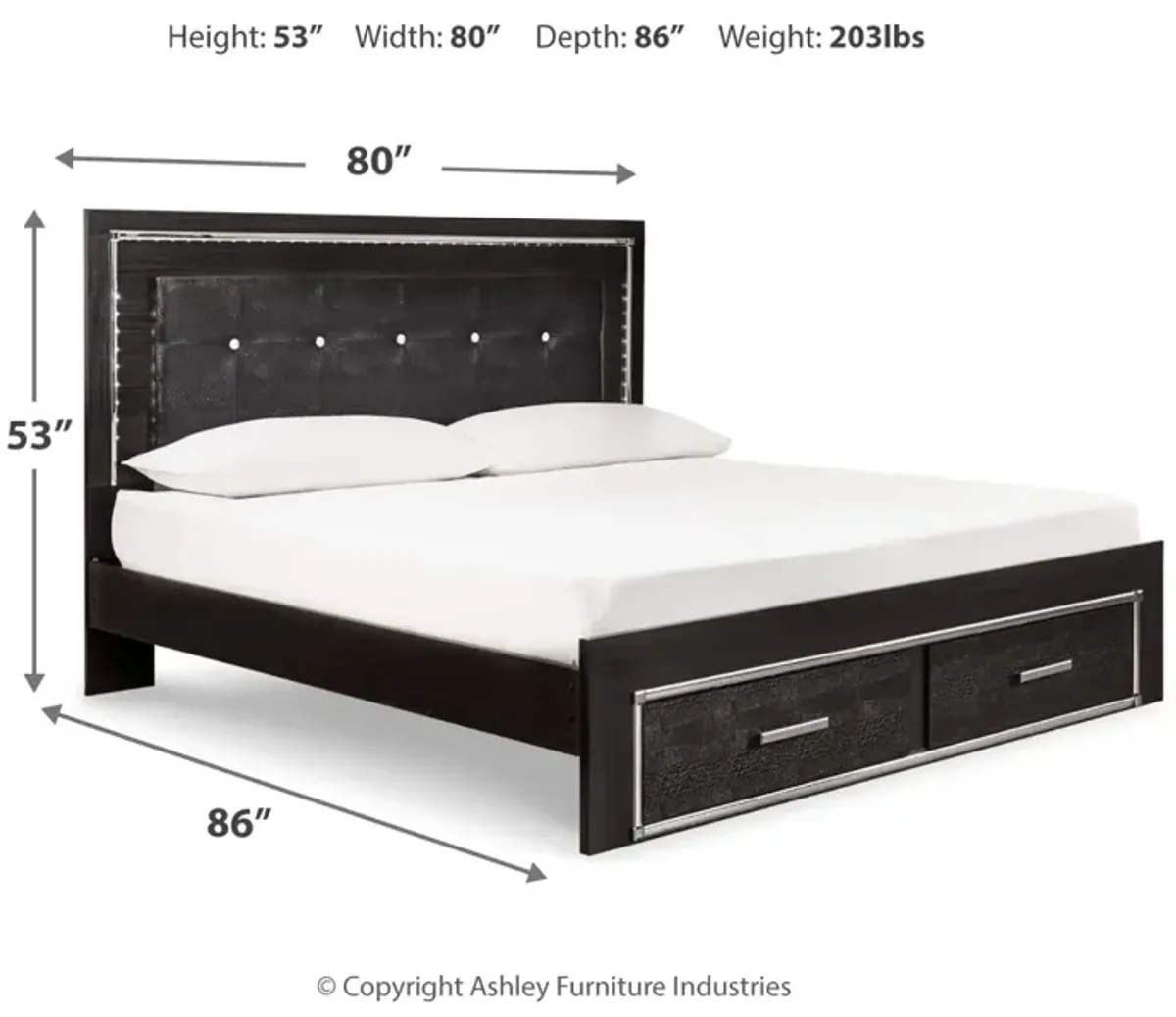 Kaydell King Panel Bed With Storage