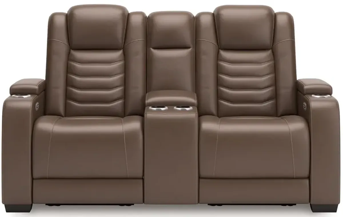 High Impact Power Leather Loveseat