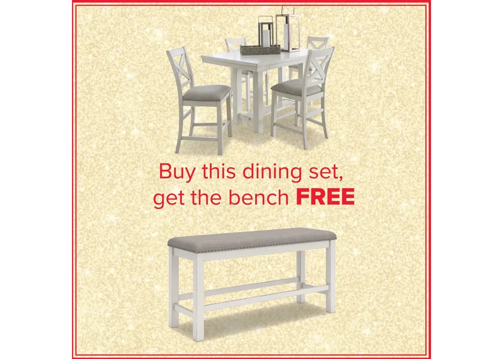 Robbinsdale 5-Piece Dining Set And Free Bench