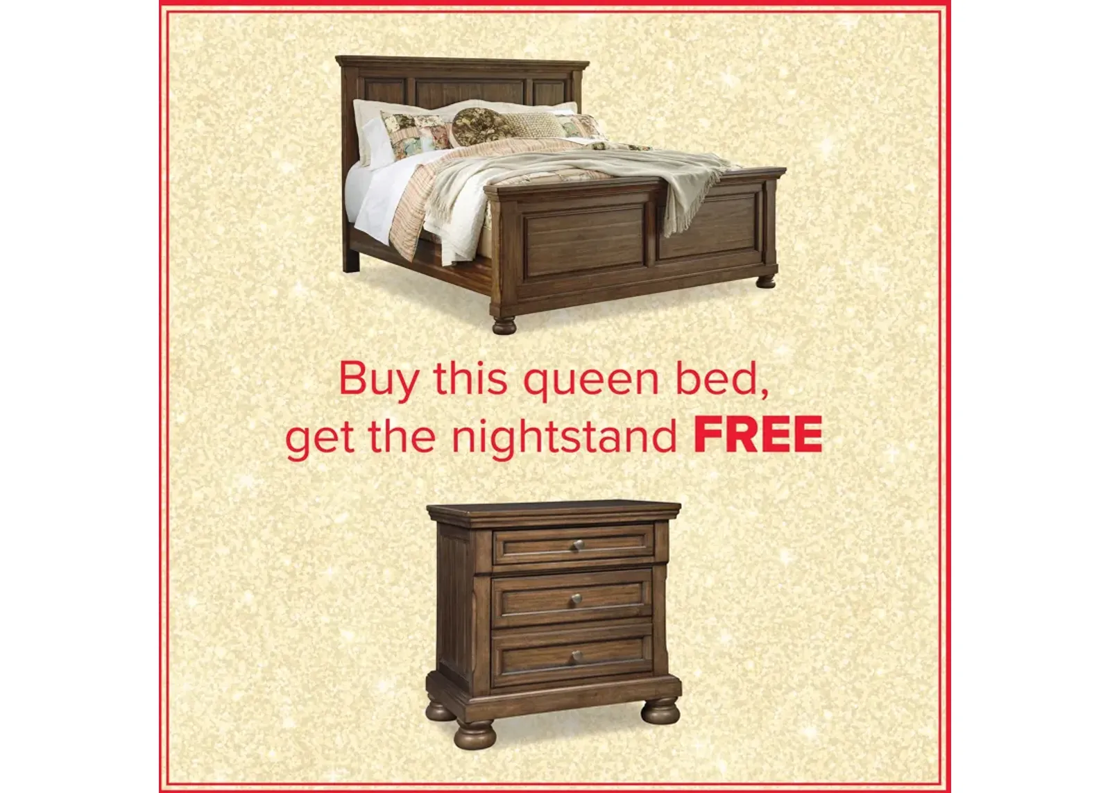 Flynnter Queen Panel Bed And Free Nightstand