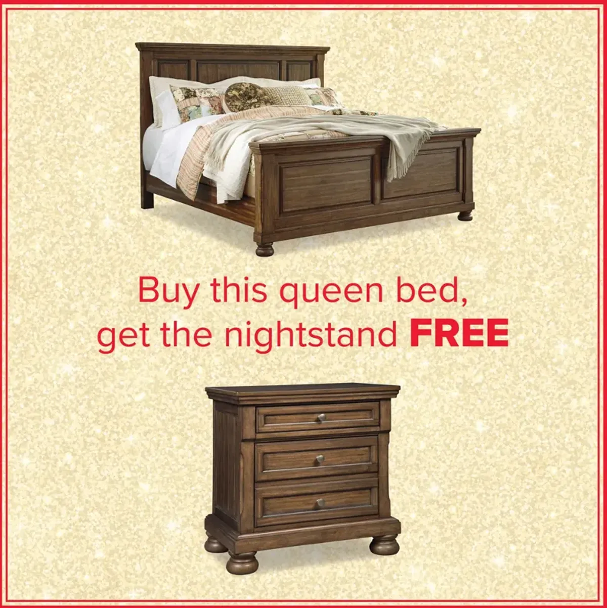 Flynnter Queen Panel Bed And Free Nightstand