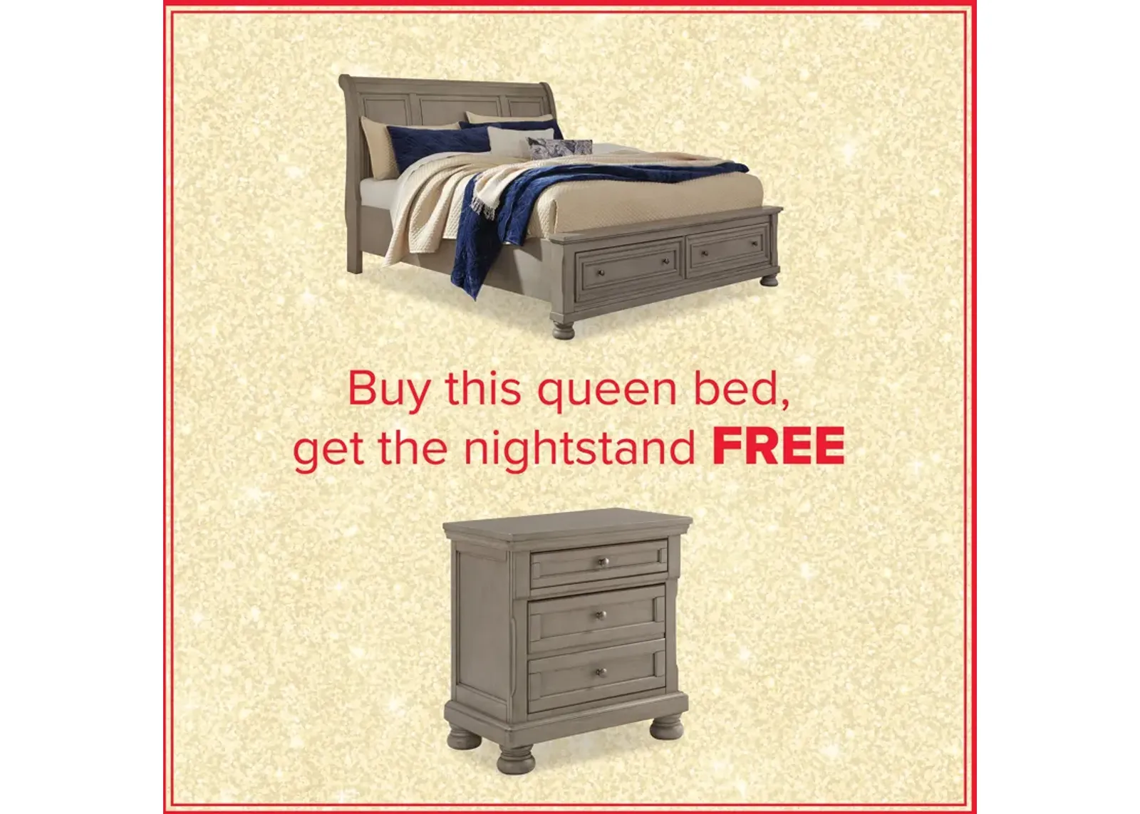 Lettner Queen Storage Bed And Free Nightstand