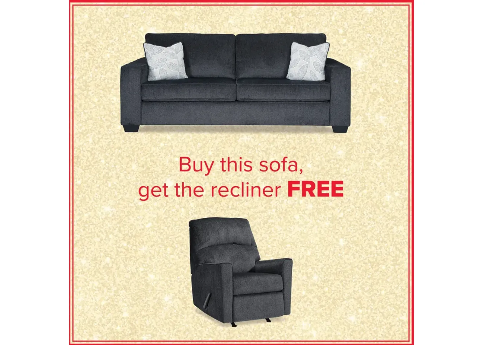 Altari Sofa And Free Recliner