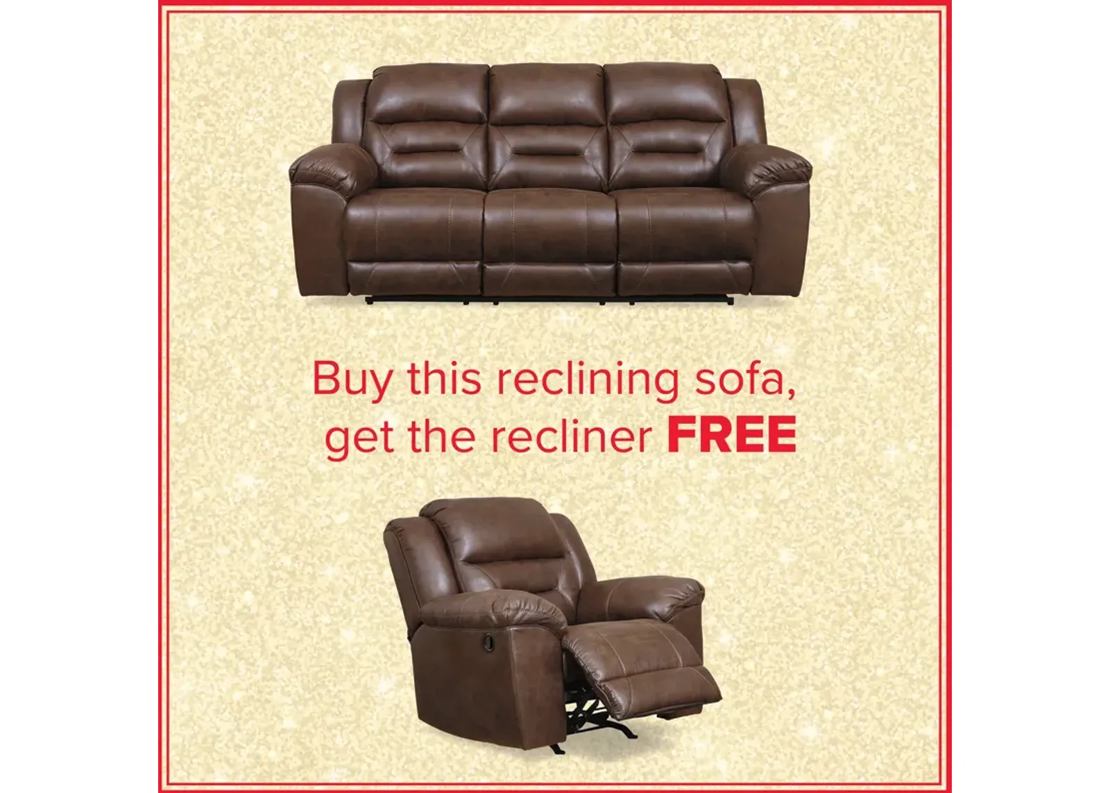 Stoneland Reclining Sofa And Free Recliner