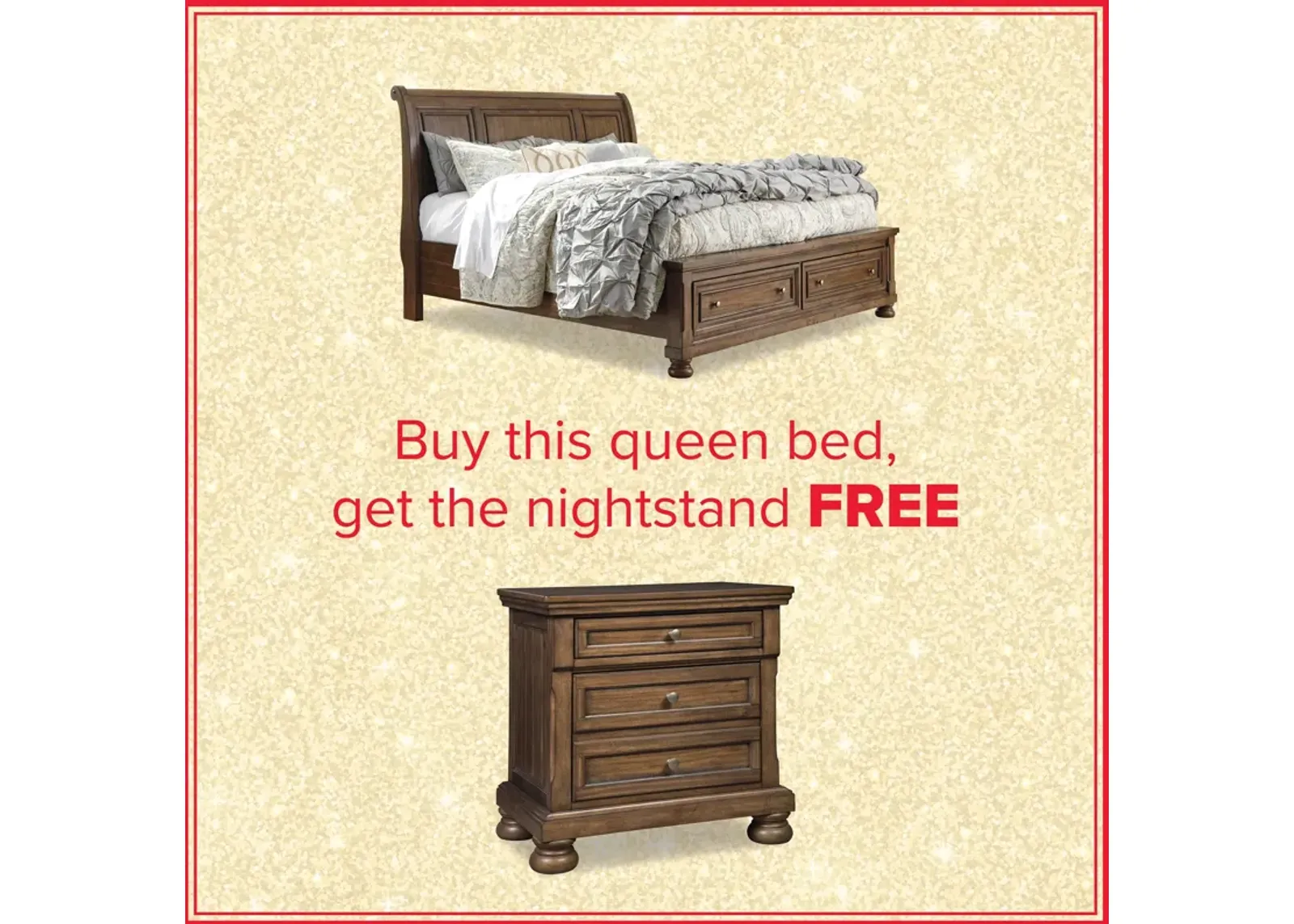 Flynnter Queen Storage Bed And Free Nightstand