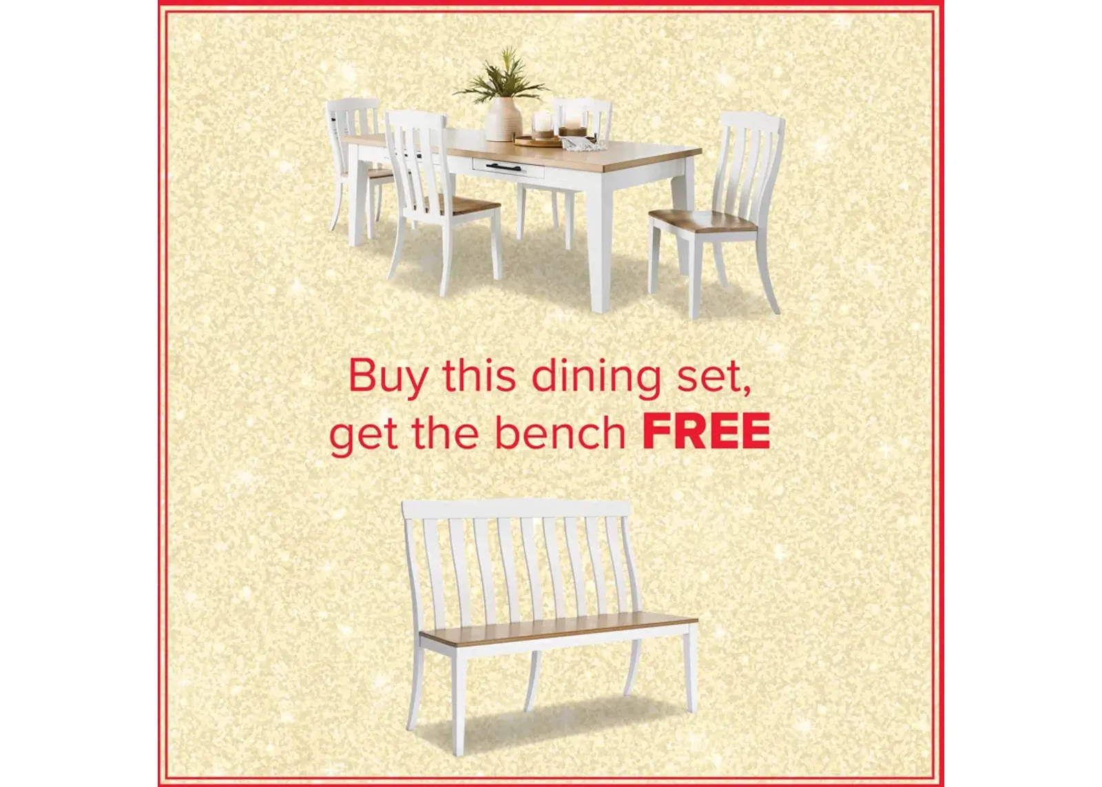 Ashbryn 5-Piece Dining Set And Free Bench