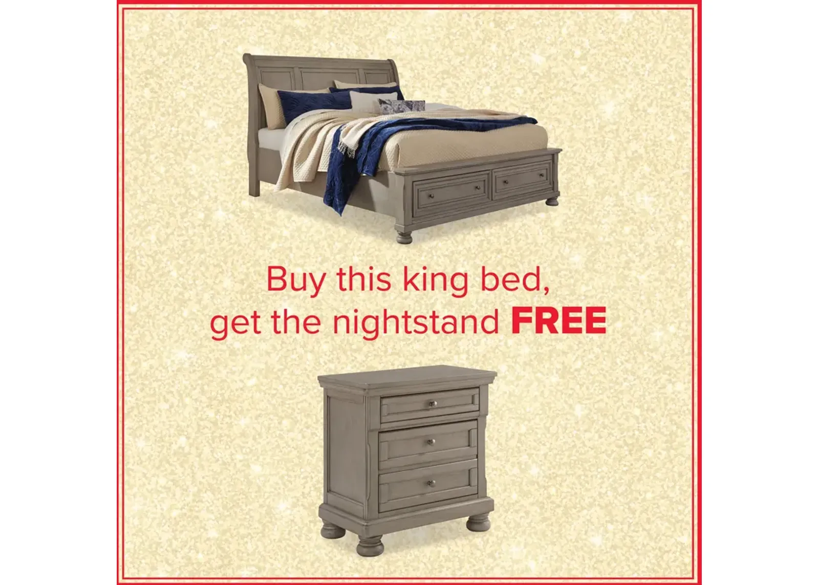 Lettner King Storage Bed And Free Nightstand