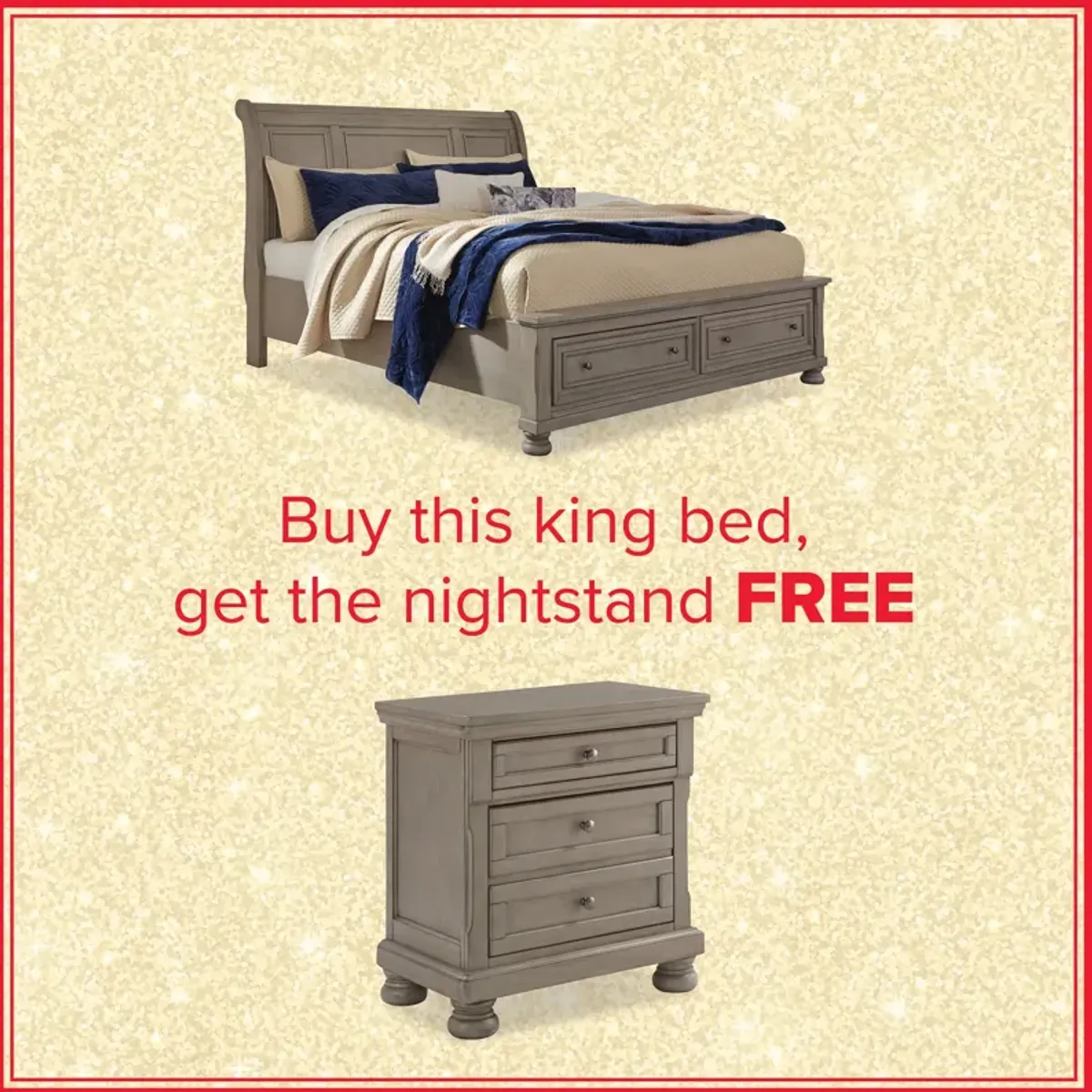 Lettner King Storage Bed And Free Nightstand