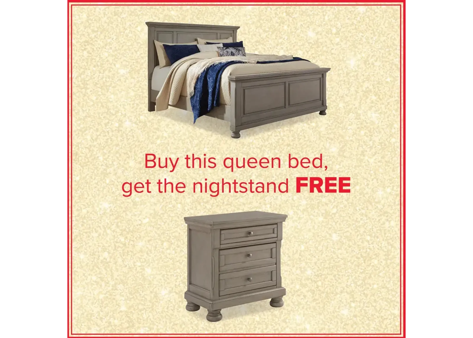 Lettner Queen Panel Bed And Free Nightstand