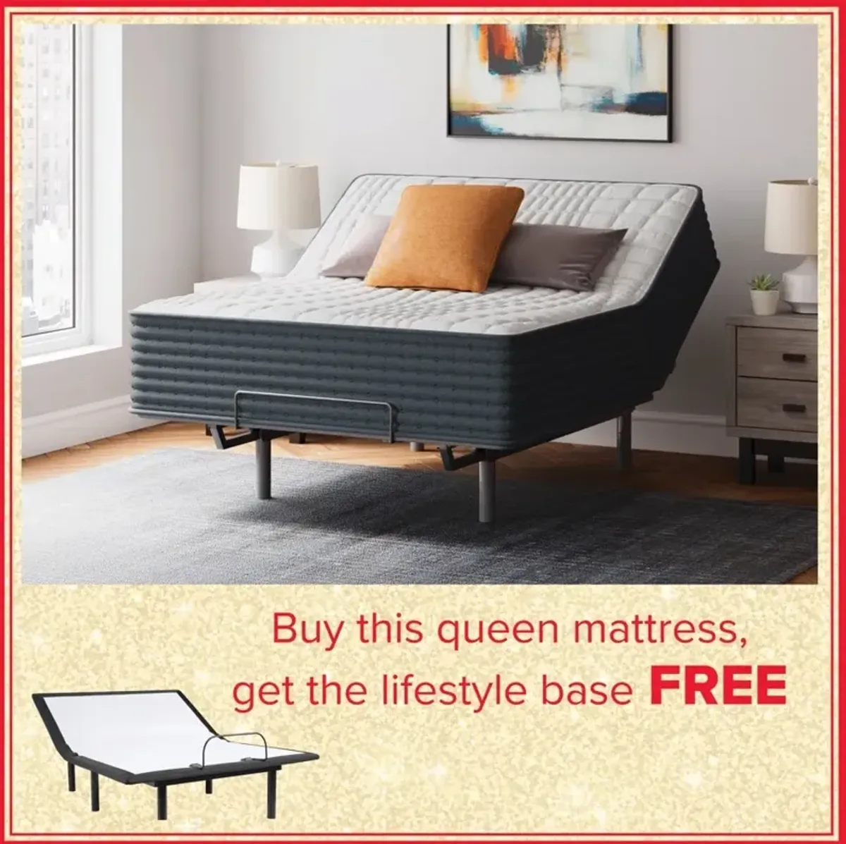 Gruve 2.0 14" Hybrid Queen Mattress With Free Adjustable Base