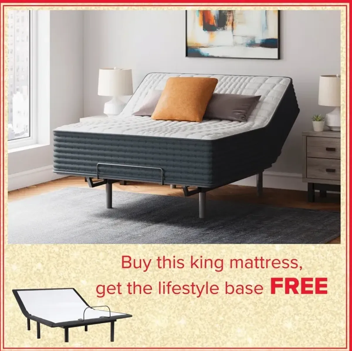 Gruve 2.0 14" Hybrid Mattress With Free Adjustable Base