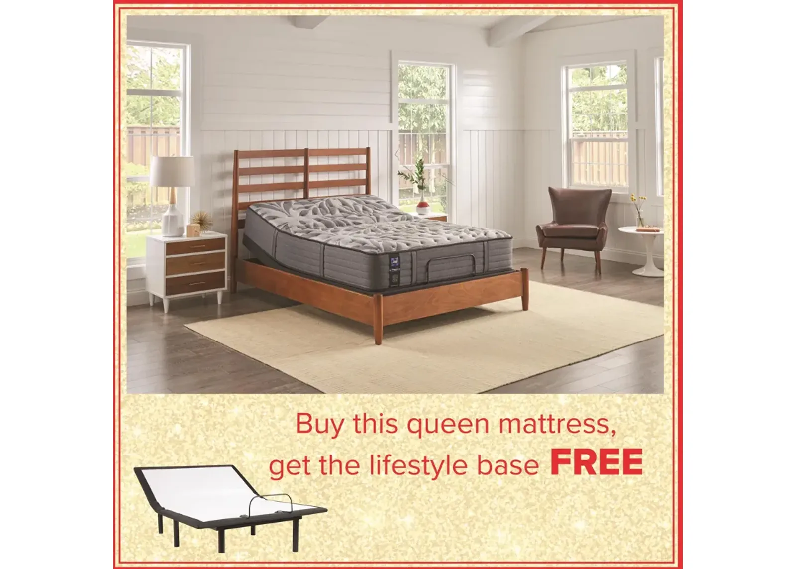 Euclid Ave Ultra-Firm Queen Mattress With Free Adjustable Base