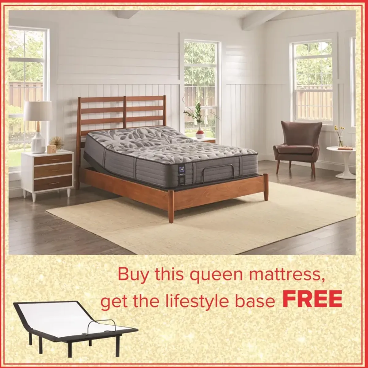 Euclid Ave Ultra-Firm Queen Mattress With Free Adjustable Base