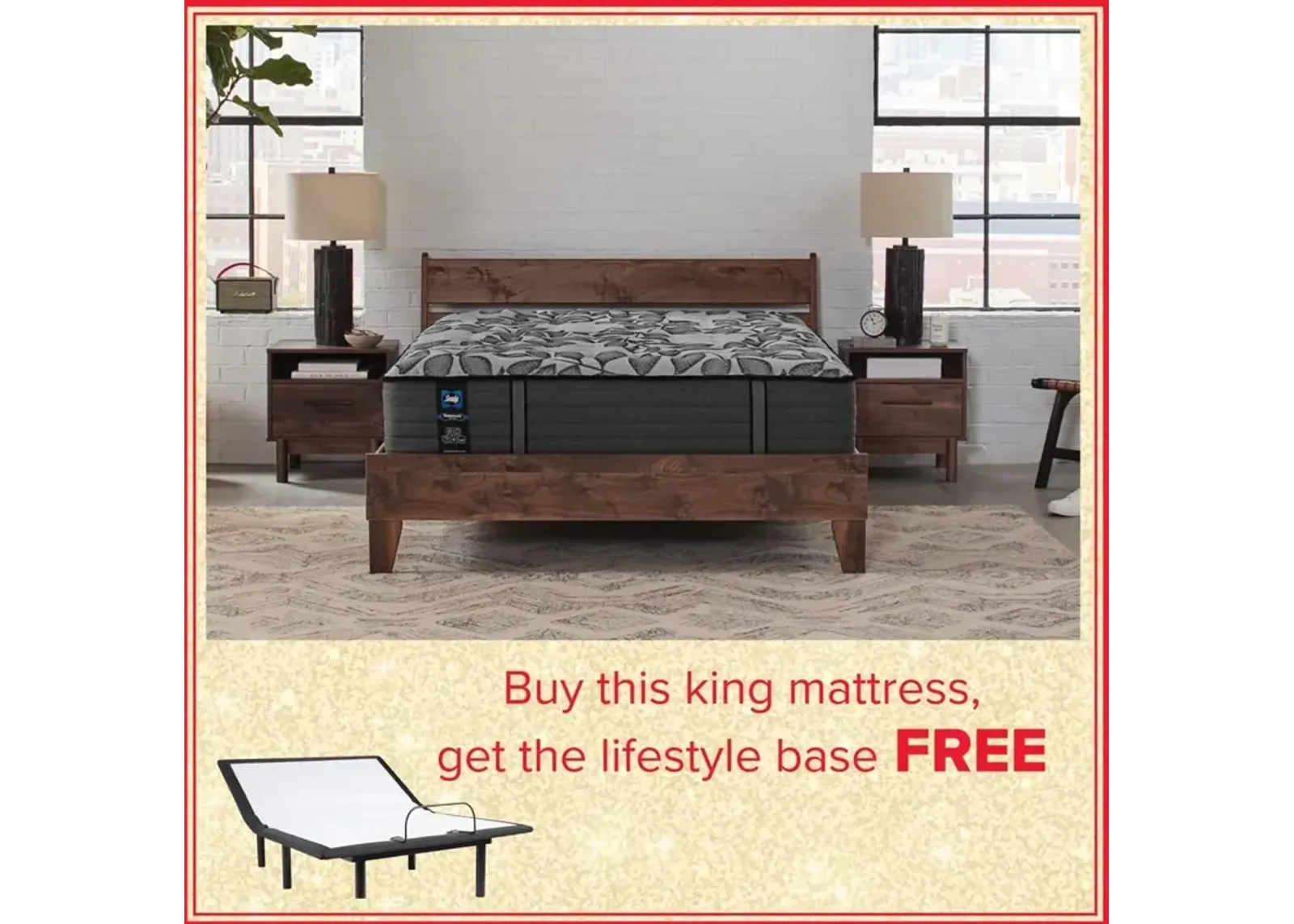 Trinity Lane Soft King Mattress With Free Adjustable Base