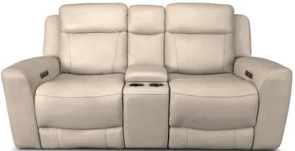 Cocoa Leather Power Reclining Loveseat