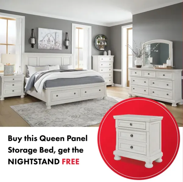 Robbinsdale Queen Panel Storage Bed With Free Nightstand!