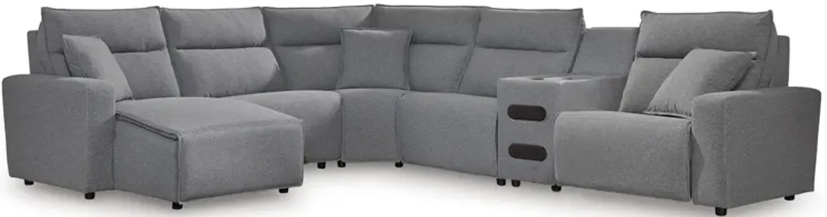 Modmax Ii Motion 6-Pc Power Reclining Sectional With Chaise And Audio Console