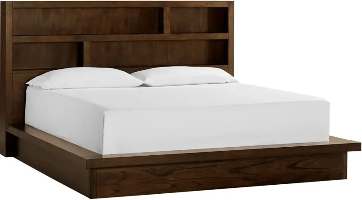 Moreno King Bookcase Platform Bed