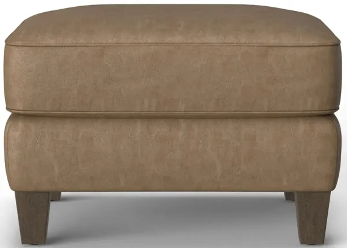 Florian Leather Ottoman By Flexsteel